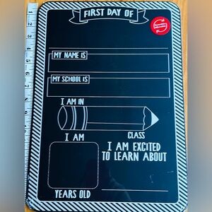 First & Last Day of School Double Sided Chalk Board 15.7” x 11” Back to School